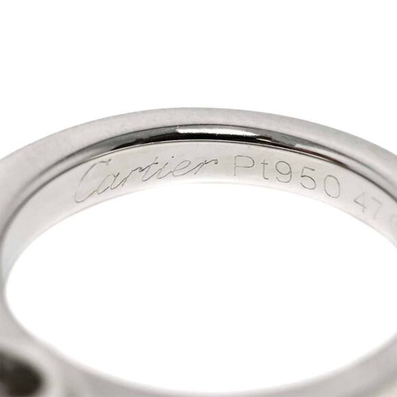 Cartier Love Ring Pave Diamond 18k White Gold Mini Band Size  CARTIER Silver Diamond Ring